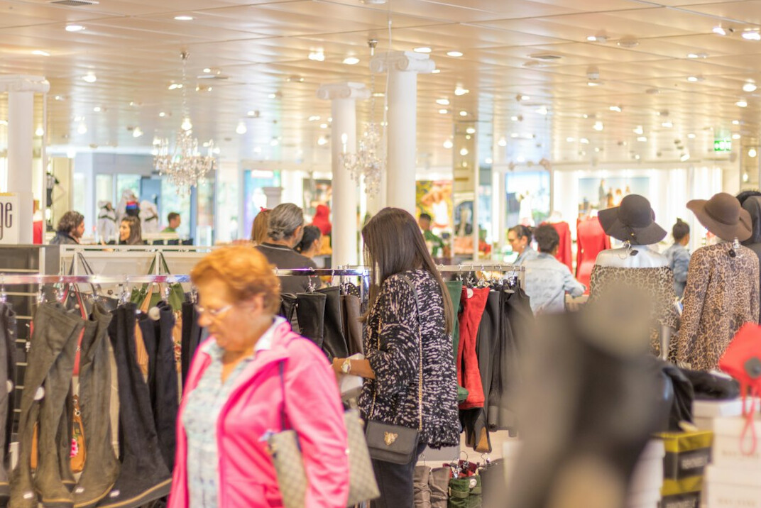 group of shoplifters in store