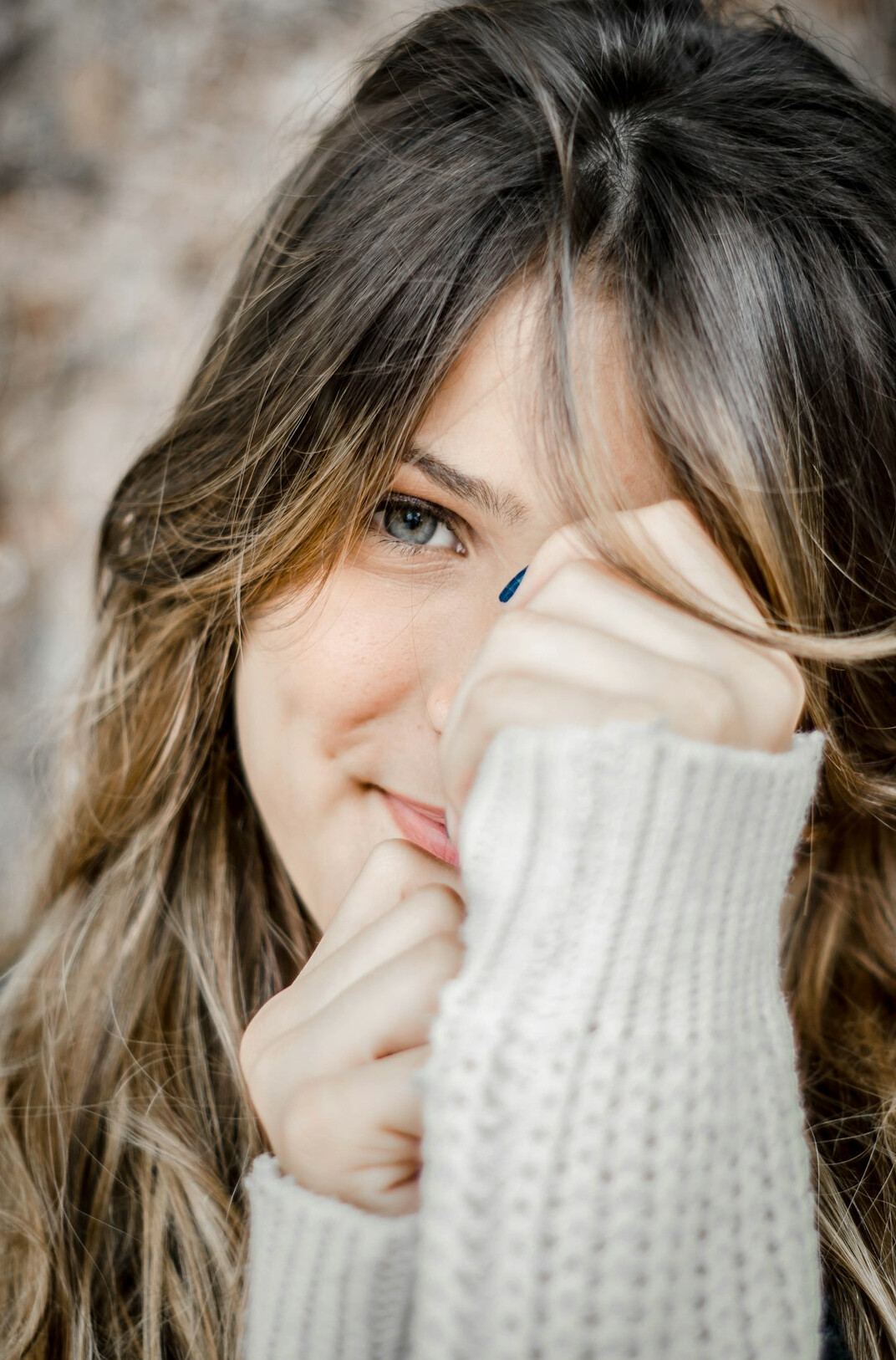Portrait of a smiling woman with dark hair